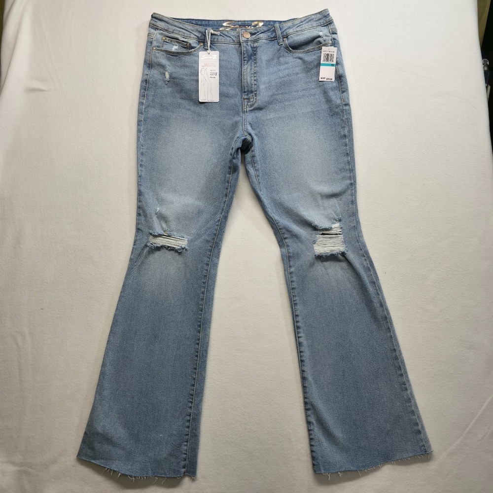 Seven‎ 7 Women's Felicity High Rise Slim Flare Denim Jeans Size 16 (36x31.5) NWT